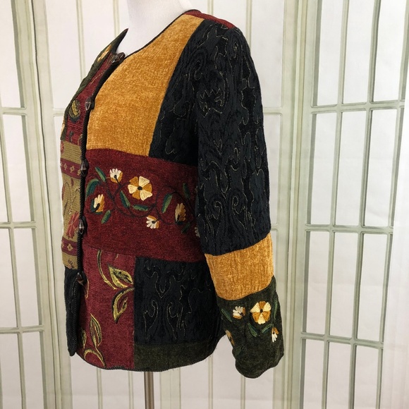 Tapestry Embroidered Patchwork Motif Jacket - Picture 3 of 8